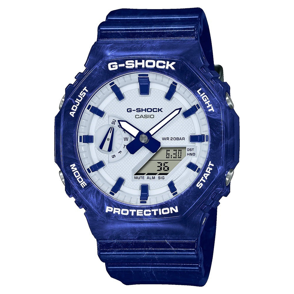 Reloj CASIO anadigi  para hombre -GA-2100BWP-2A