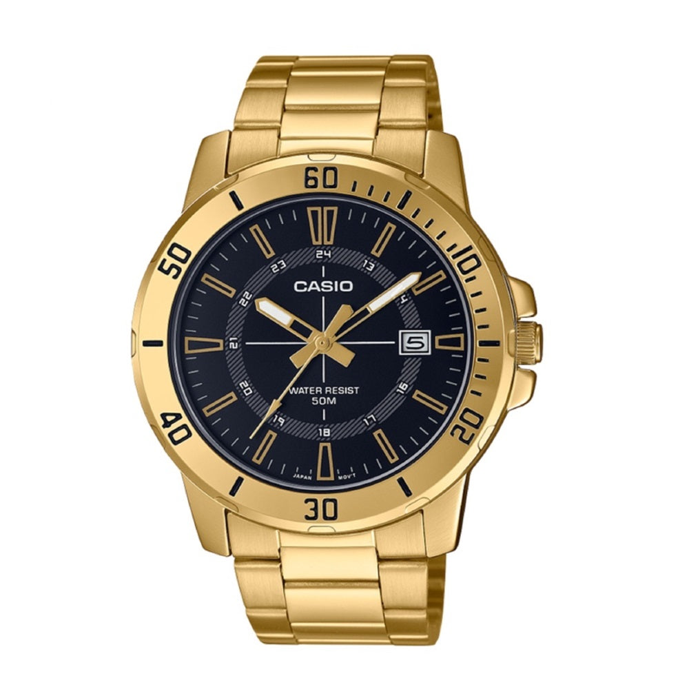 RELOJ CASIO NEGRO HOMBRE MTP-VD01G-1C