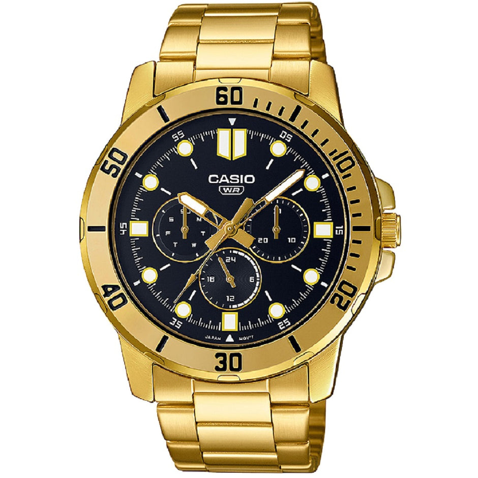 RELOJ CASIO NEGRO HOMBRE MTP-VD300G-1E