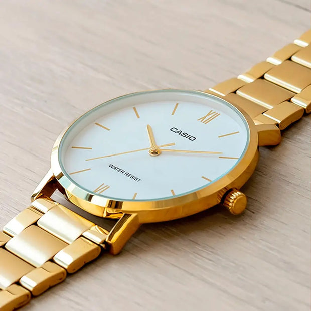 RELOJ CASIO BLANCO HOMBRE MTP-VT01G-7B